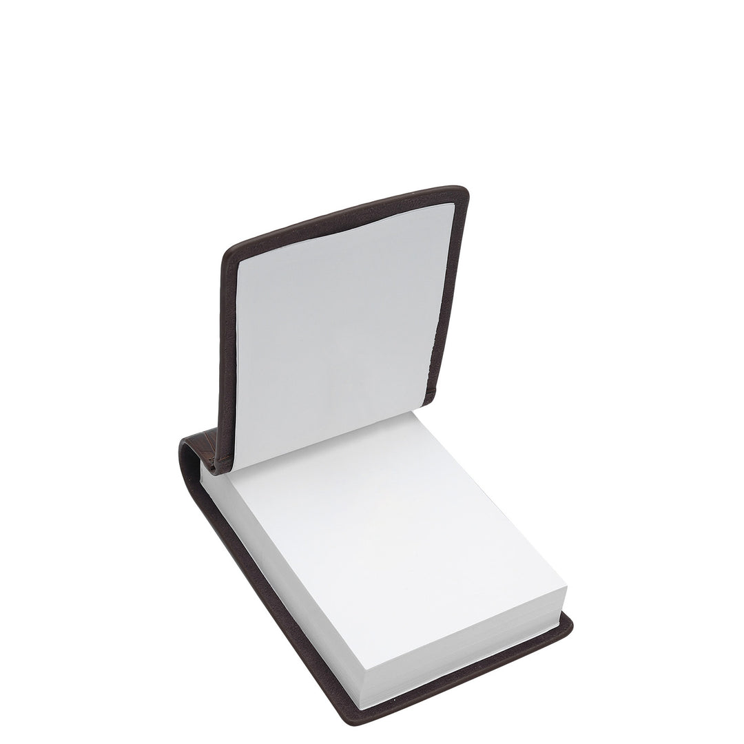 Croco Leather Notepad - Brown