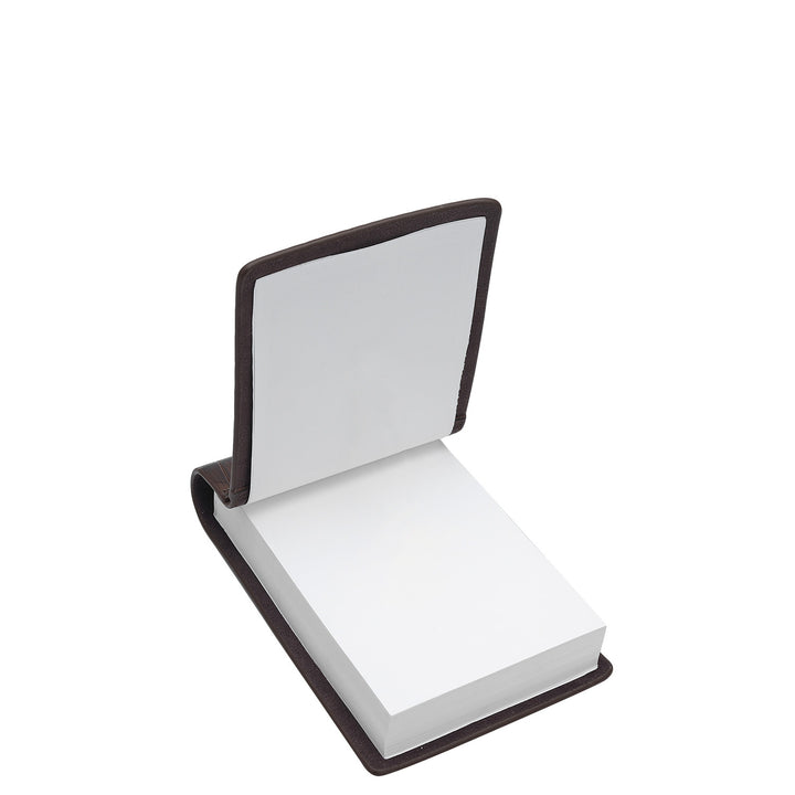 Croco Leather Notepad - Brown