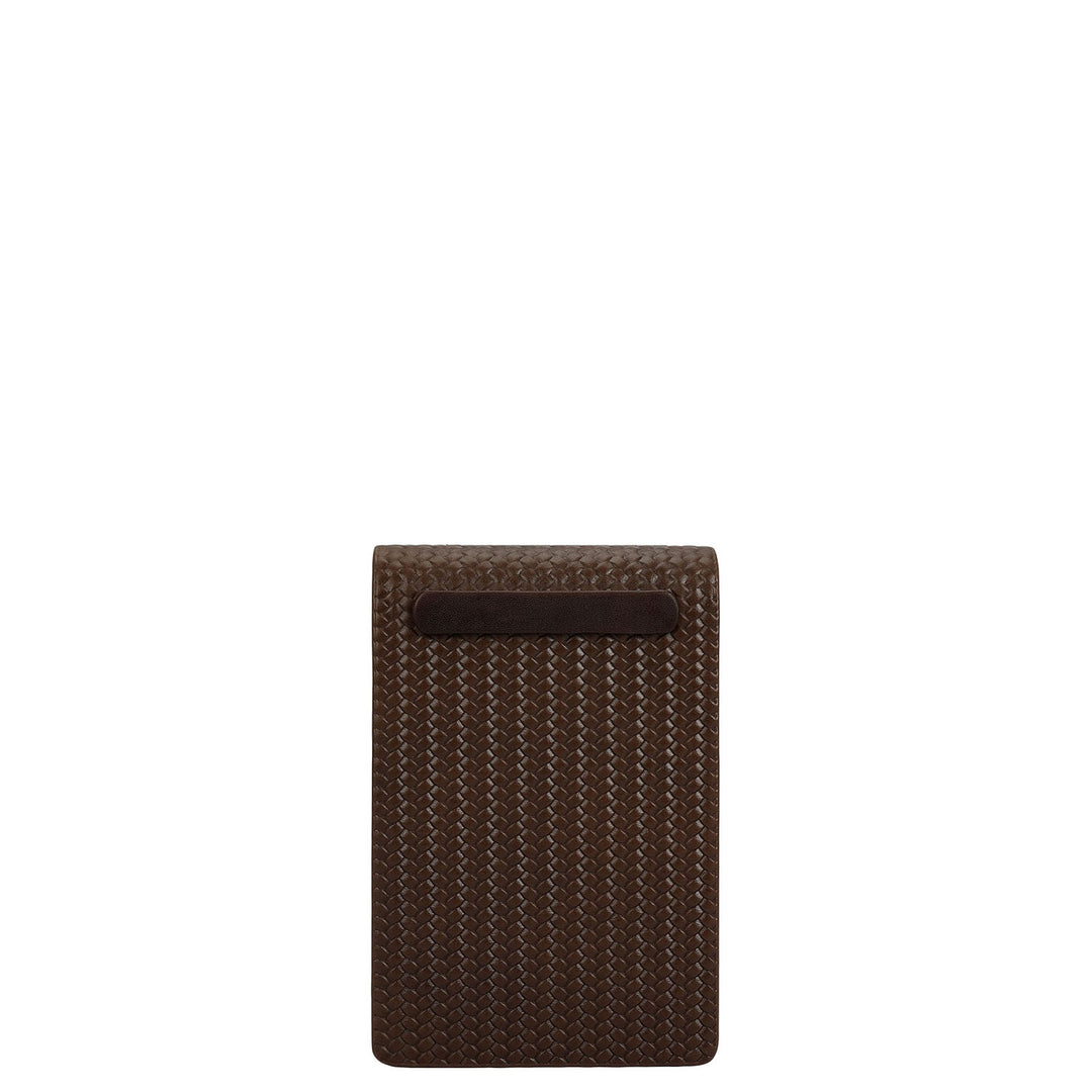 Mat Emboss Leather Notepad - Brown