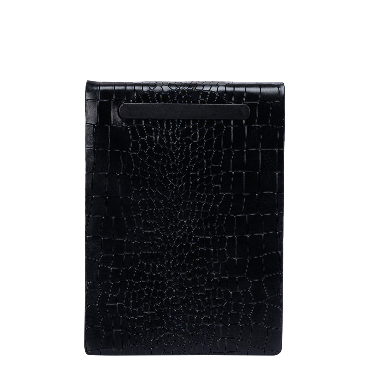 Croco Leather Notepad - Black