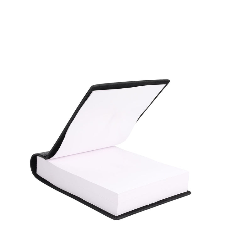 Mat Emboss Leather Notepad - Black