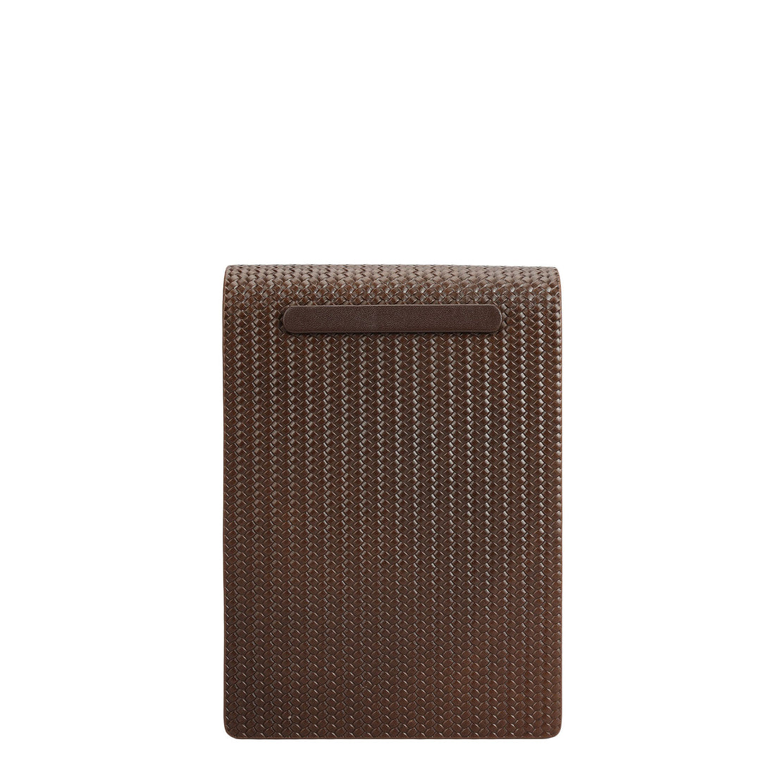 Mat Emboss Leather Notepad - Brown