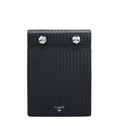 Mat Emboss Leather Notepad - Black