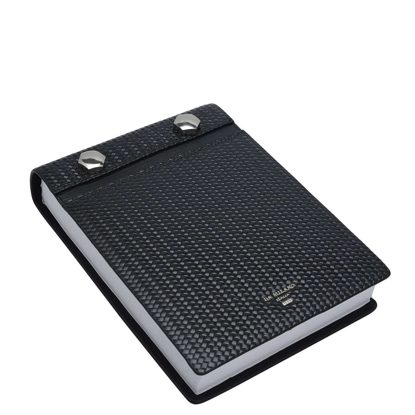 Mat Emboss Leather Notepad - Black