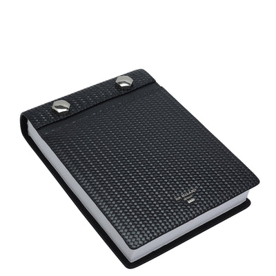 Mat Emboss Leather Notepad - Black