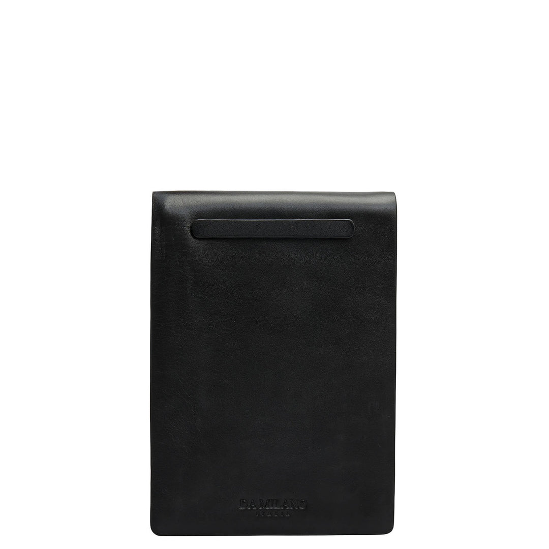 Plain Leather Notepad - Black