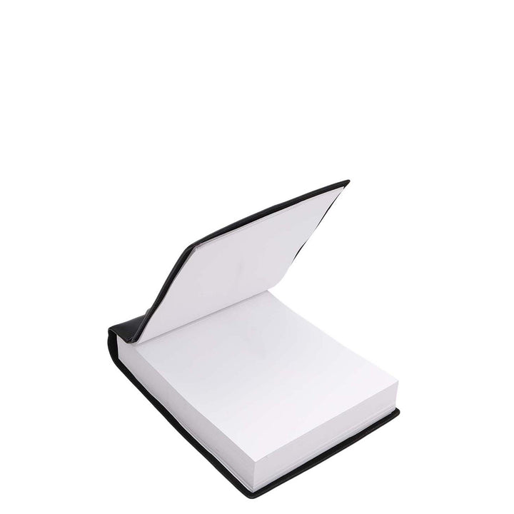 Plain Leather Notepad - Black