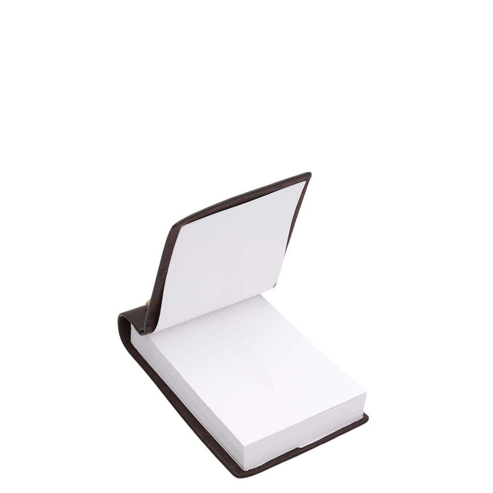 Plain Leather Notepad - Brown