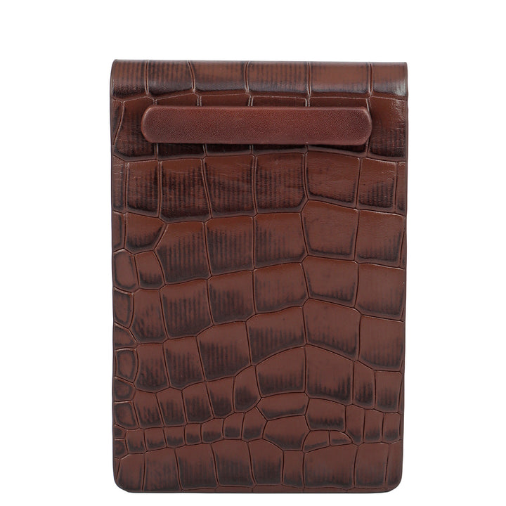 Croco Leather Notepad - Date