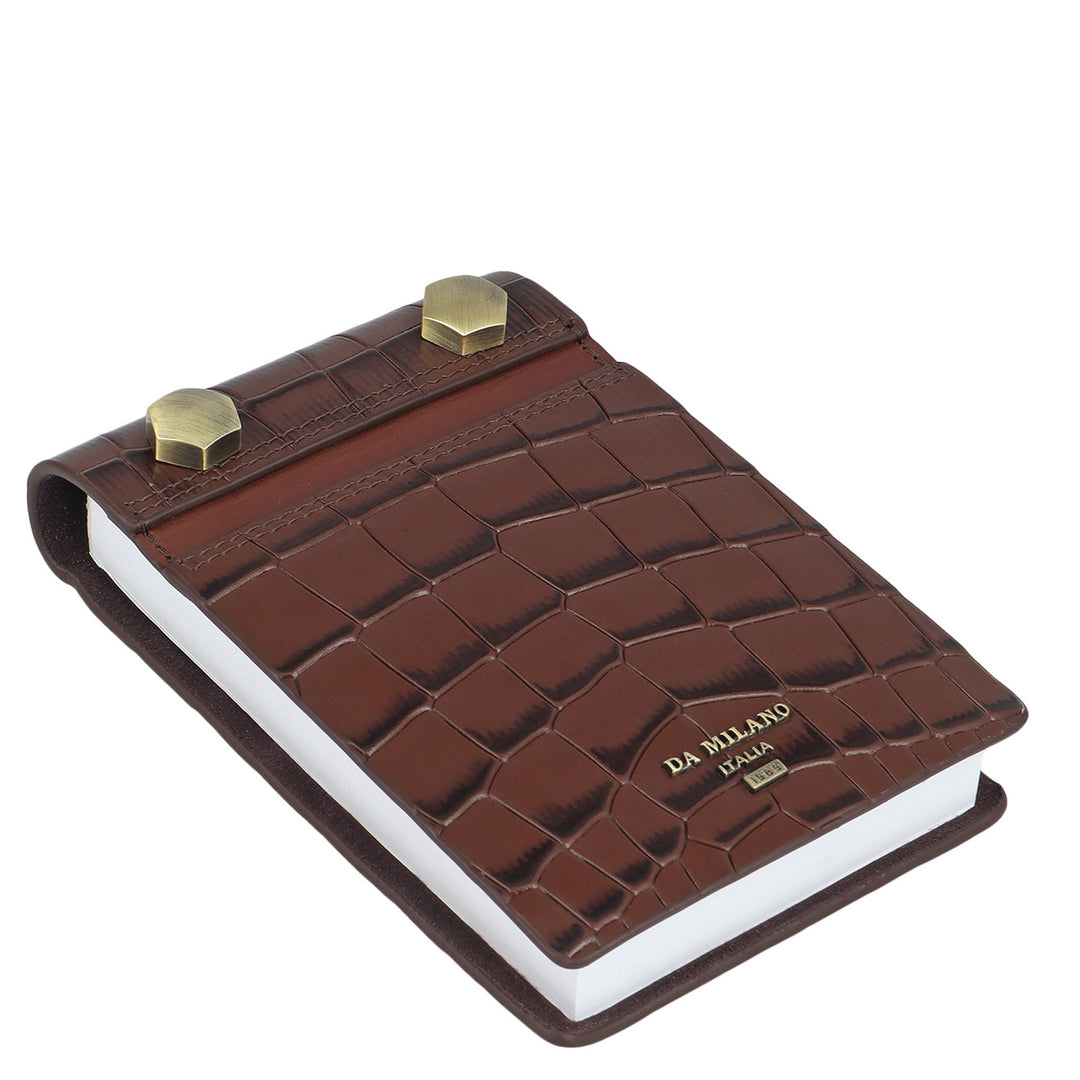 Croco Leather Notepad - Date