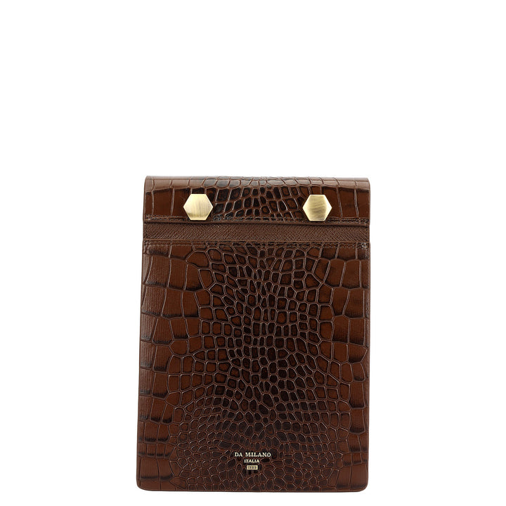 Croco-Texture Notepad - Walnut