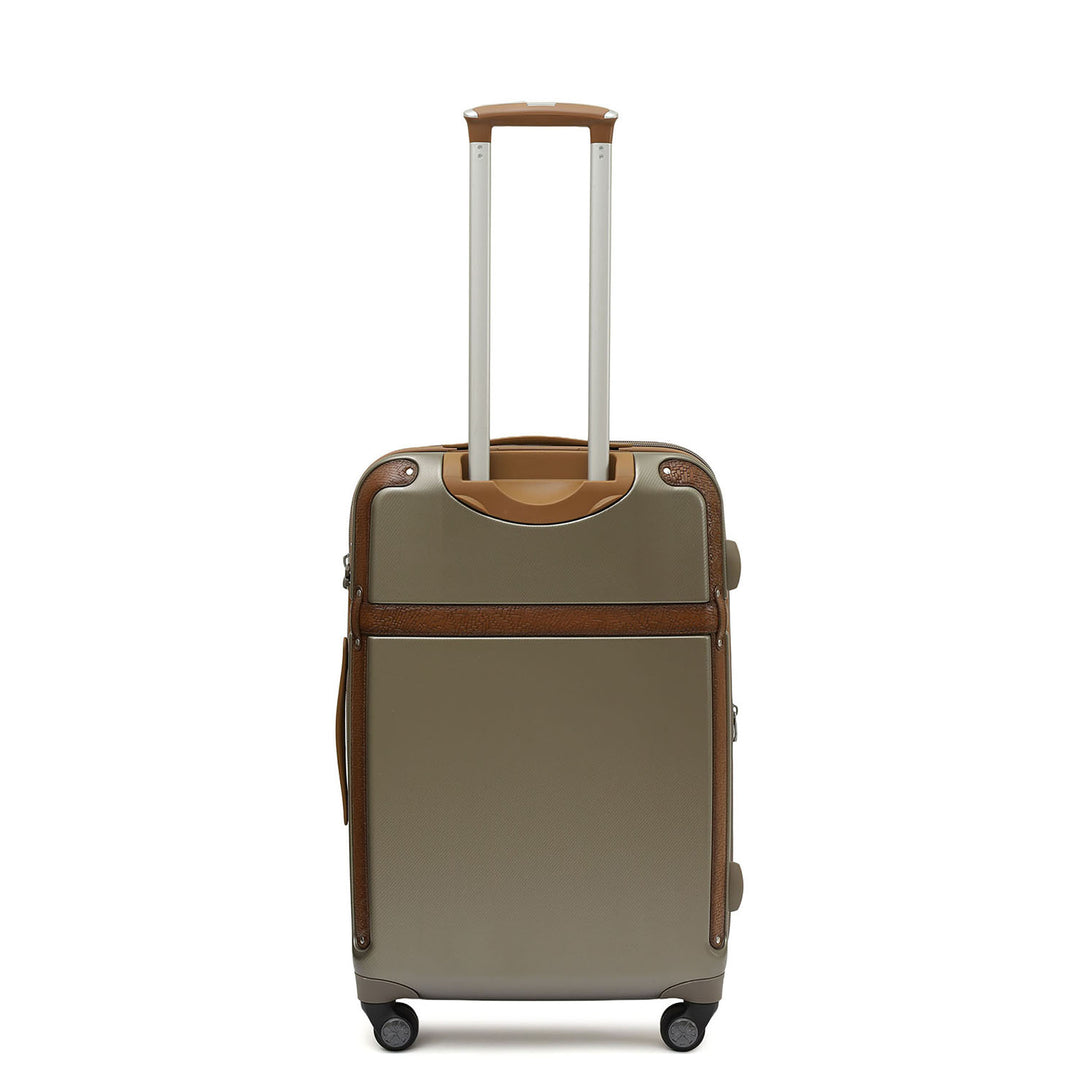 Emboss Leather Trolley(Medium) - Champagne & Cognac
