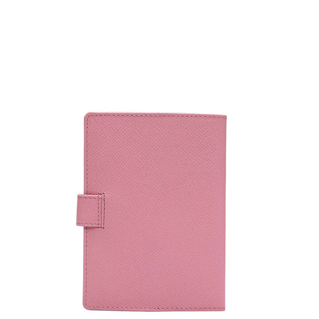 Franzy Leather Passport Case - Pink