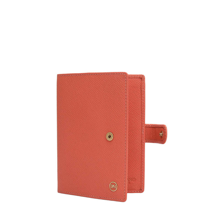 Franzy Leather Passport Case - Salmon