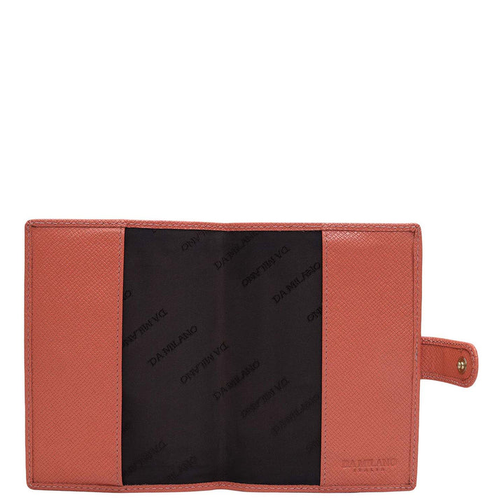 Franzy Leather Passport Case - Salmon