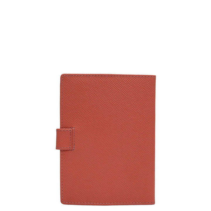 Franzy Leather Passport Case - Salmon
