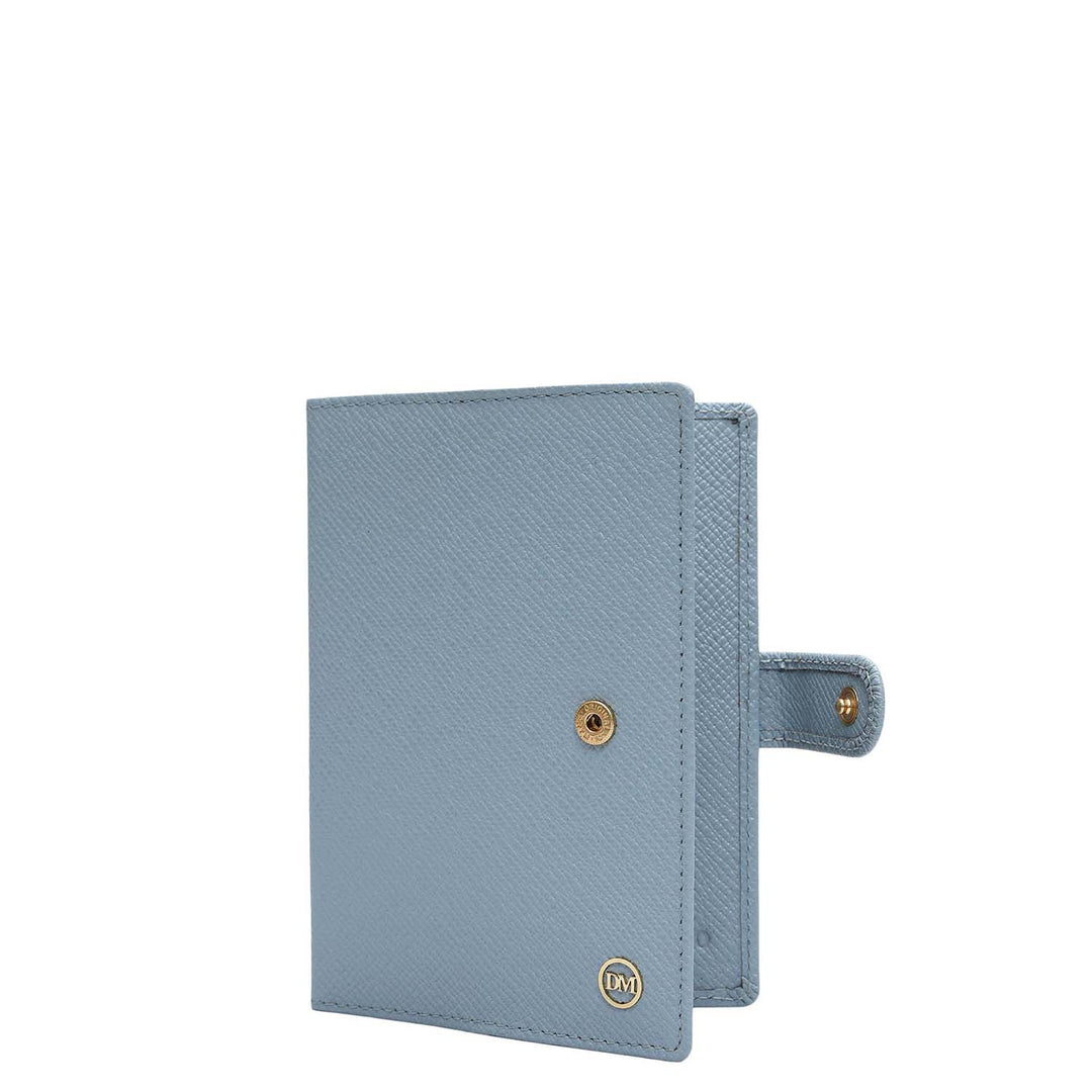 Franzy Leather Passport Case - Sky Blue