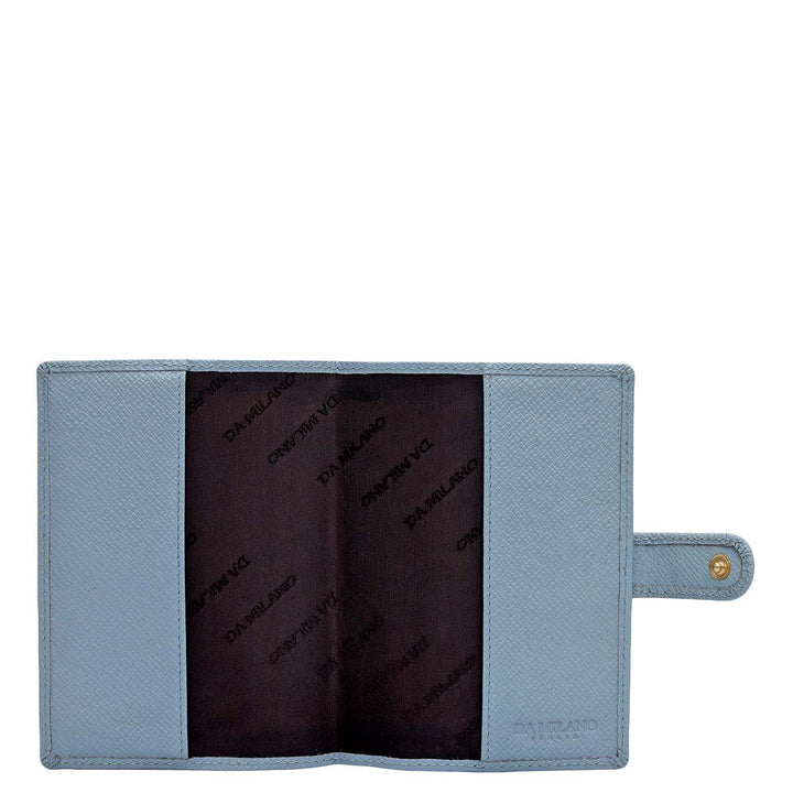 Franzy Leather Passport Case - Sky Blue