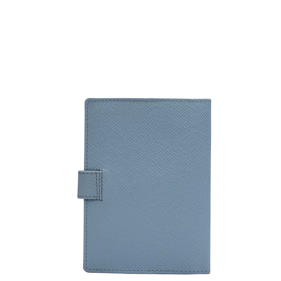 Franzy Leather Passport Case - Sky Blue