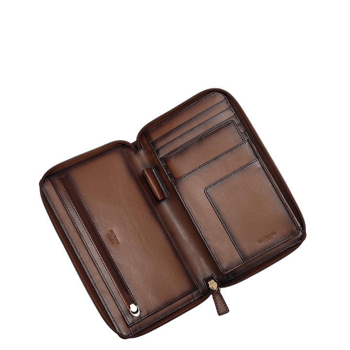 Signato Leather Passport Case - Cognac