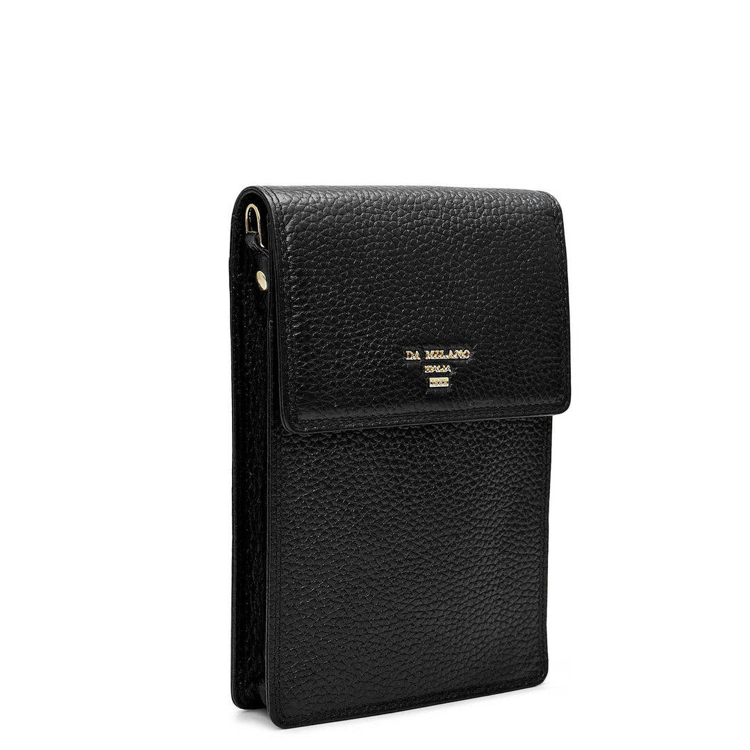 Wax Leather Passport Case - Black