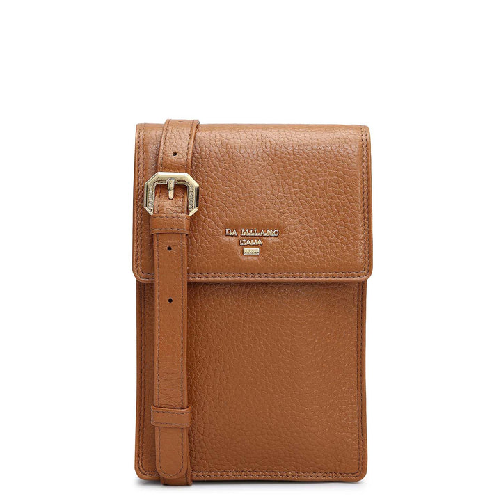 Wax Leather Passport Case - Caramel