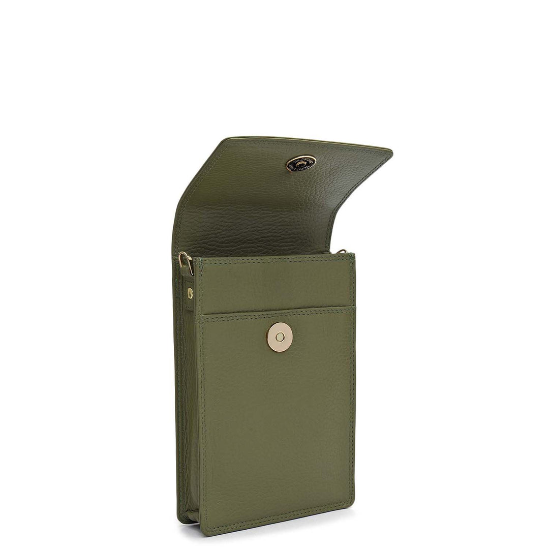 Wax Leather Passport Case - Fern