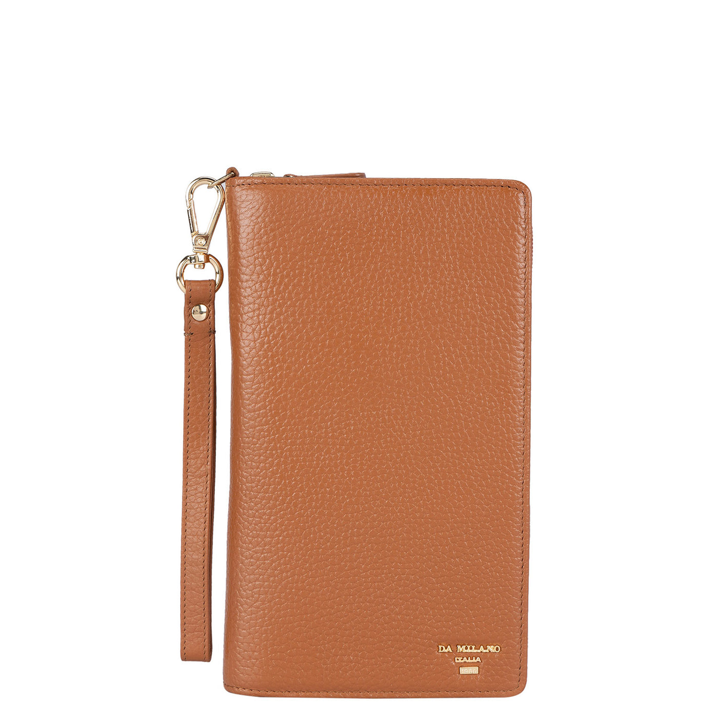 Wax Leather Passport Case - Caramel