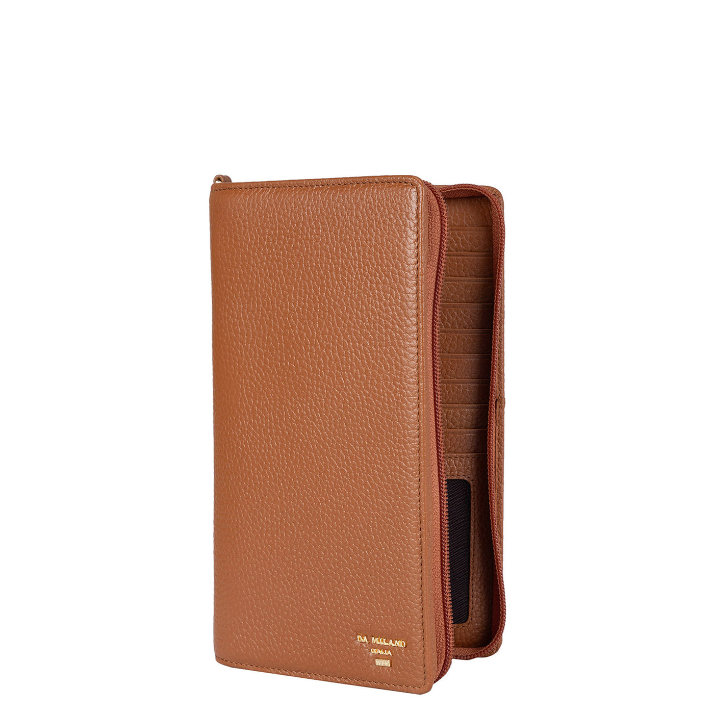 Wax Leather Passport Case - Caramel