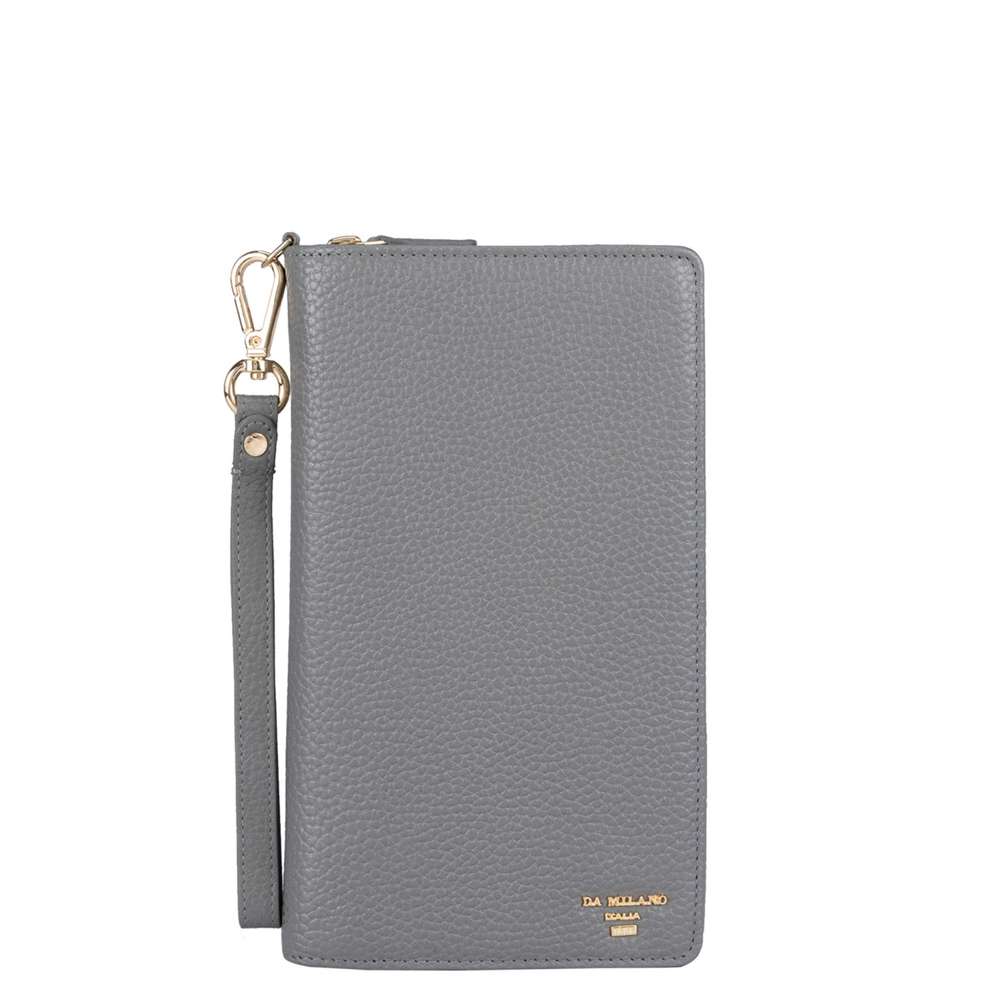 Wax Leather Passport Case - Grey