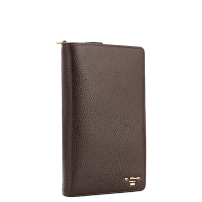 Wax Leather Passport Case - Chocolate