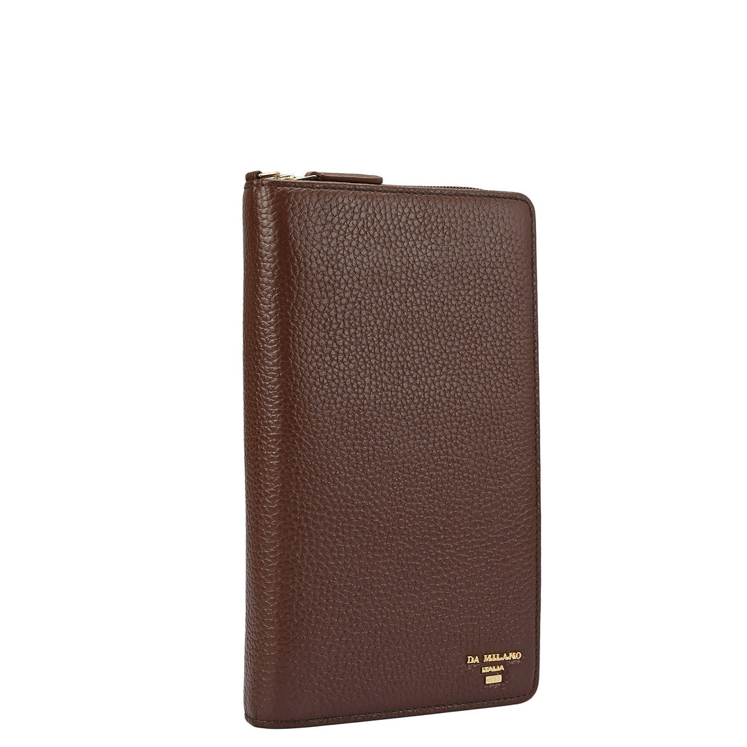 Wax Leather Passport Case - Espresso