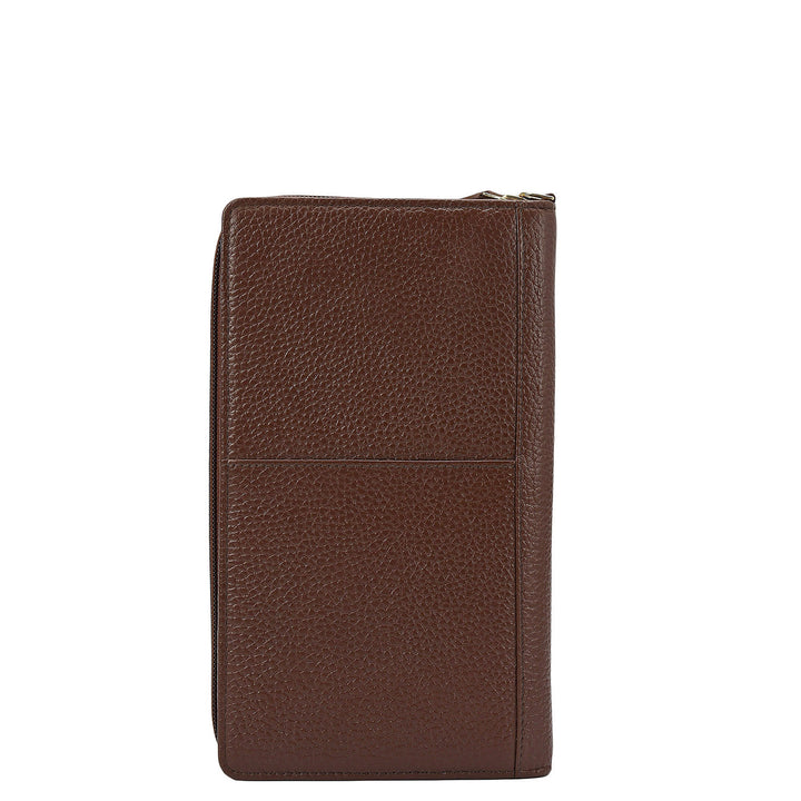 Wax Leather Passport Case - Espresso
