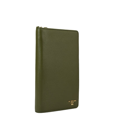 Wax Leather Passport Case - Fern