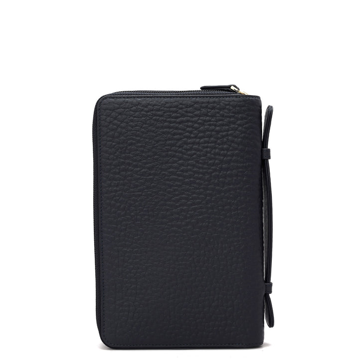 Bub Leather Passport Case - Navy