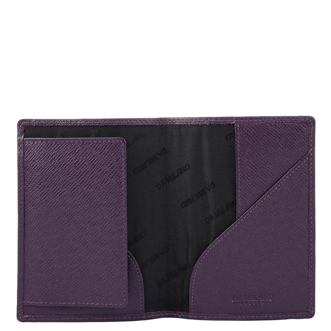 Croco Leather Passport Case - Grapevine