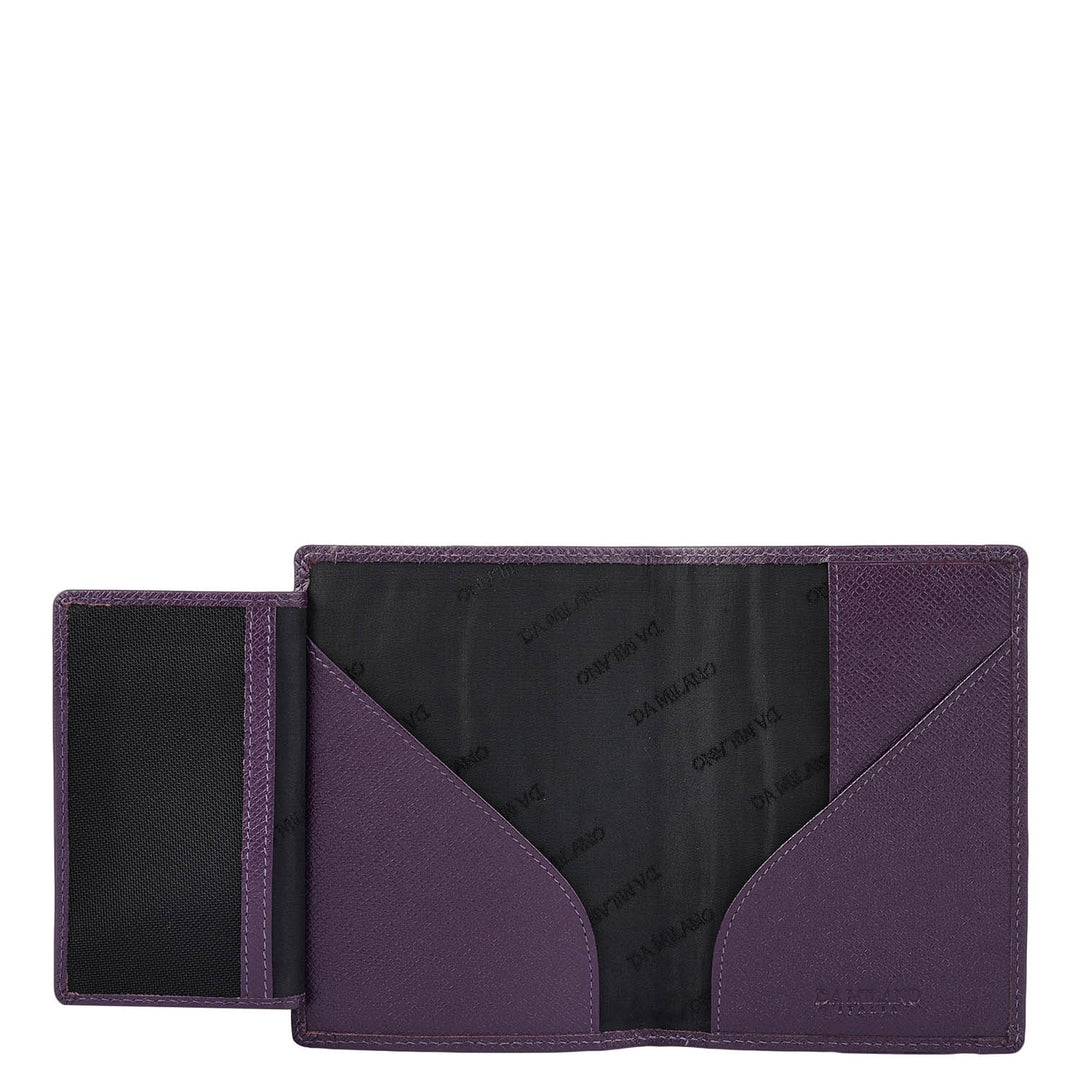Croco Leather Passport Case - Grapevine