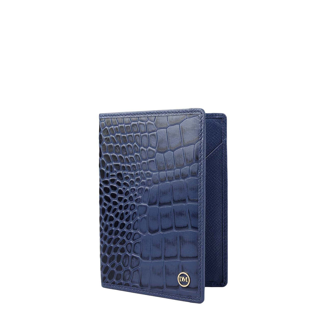 Croco Leather Passport Case - Stardust