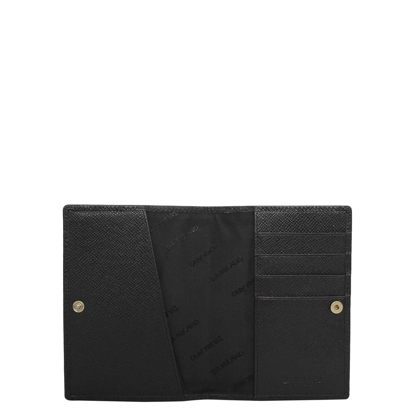 Croco Leather Passport Case - Black