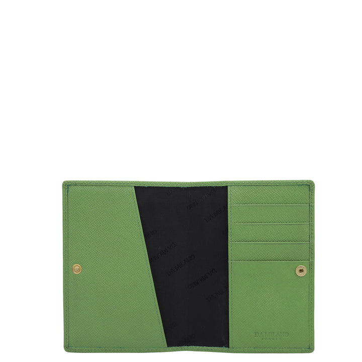 Croco Leather Passport Case - Kiwi