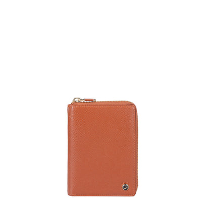 Franzy Leather Passport Case - Rust Orange