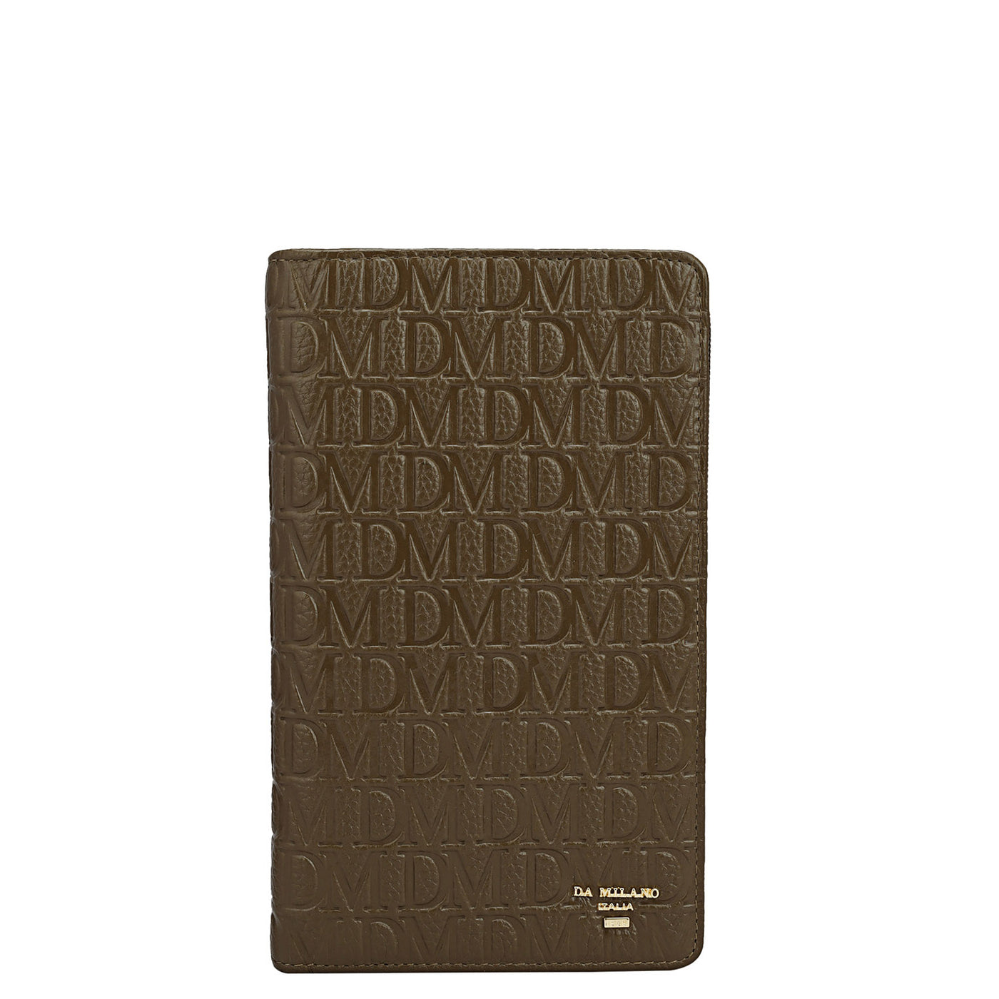 Monogram Leather Passport Case - Moss
