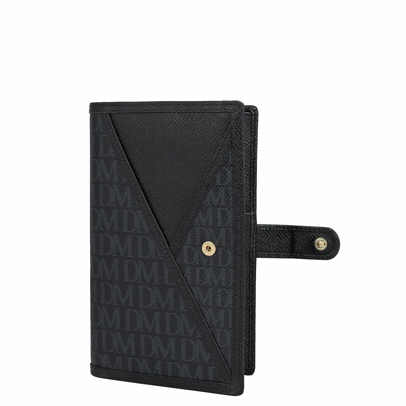 Monogram Franzy Leather Passport Case - Black