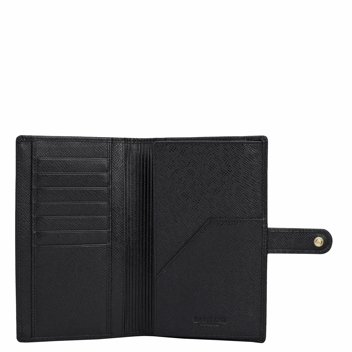 Monogram Franzy Leather Passport Case - Black
