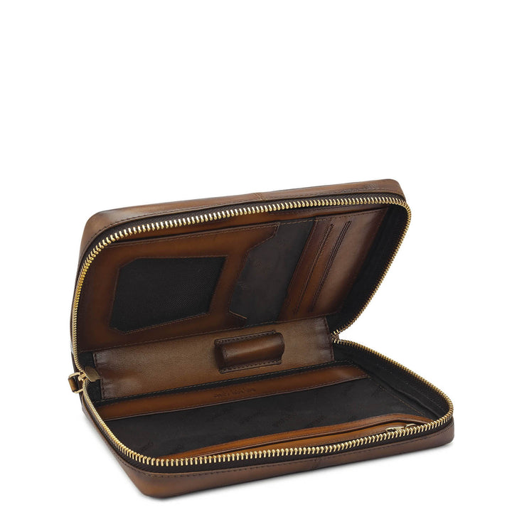 Signato Leather Passport Case - Cognac