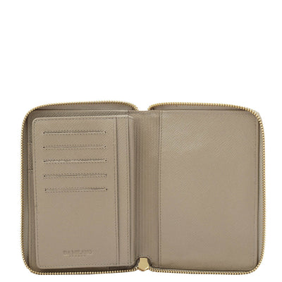Croco Leather Passport Case - Frost