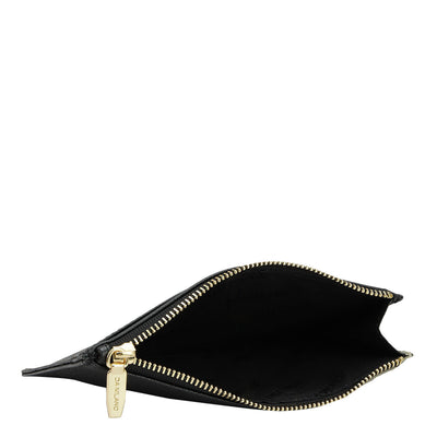Franzy Leather Passport Case - Chalk & Black