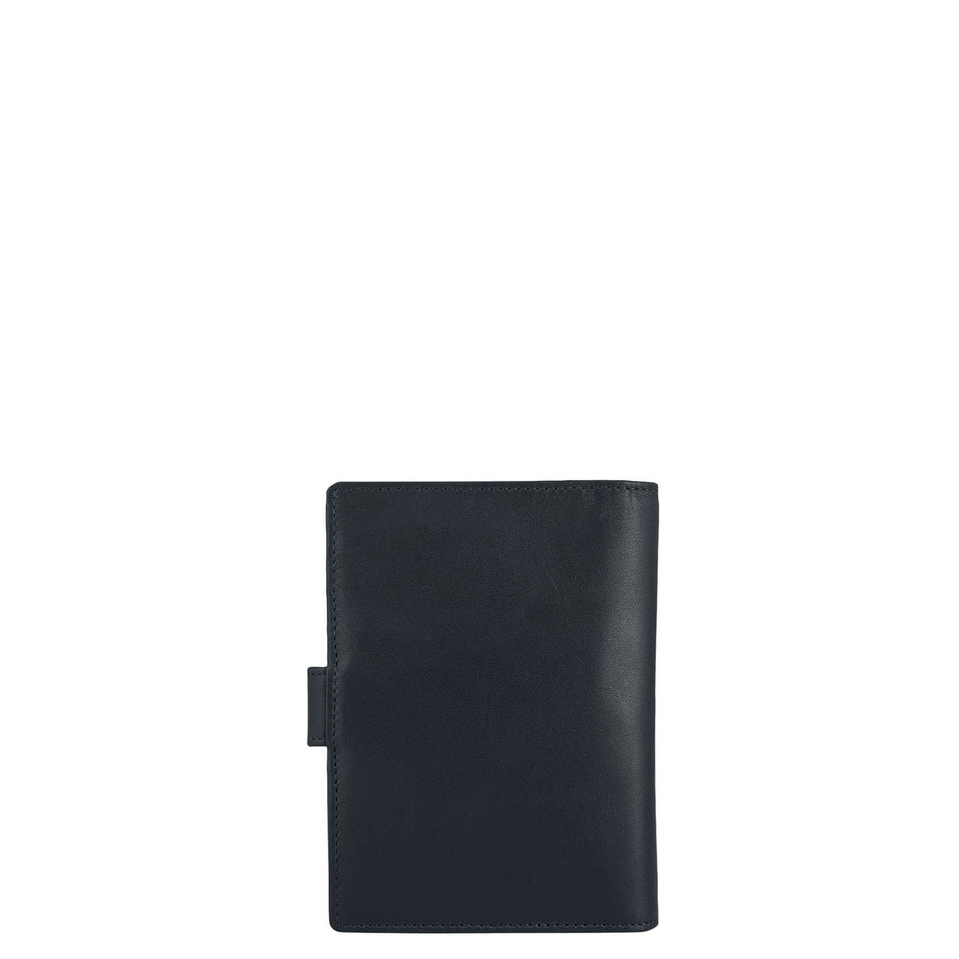 Plain Leather Passport Case - Navy