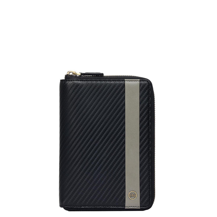 Carbon Leather Passport Case - Black