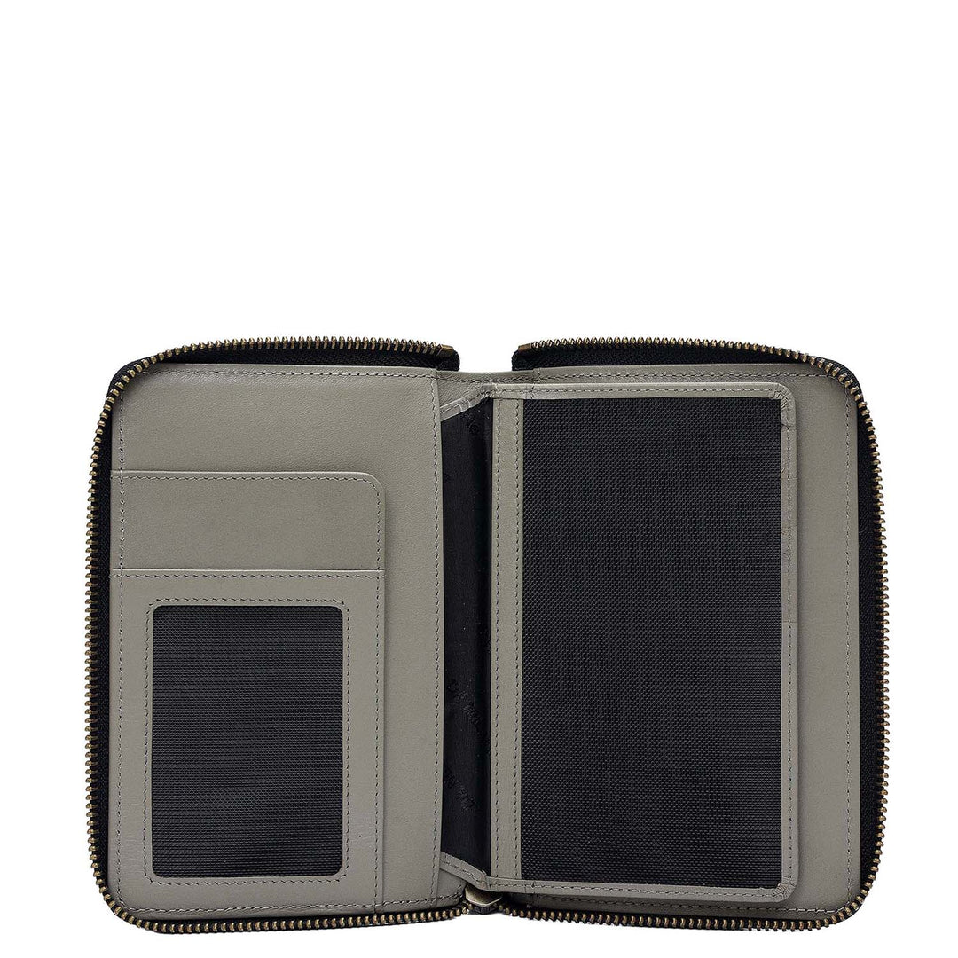 Carbon Leather Passport Case - Black